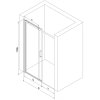 MEXEN - Omega posuvné sprchové dveře 140, transparent, černá se sadou pro niku 825-140-000-70-00