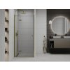 MEXEN - Roma sprchové dveře křídlové 100, transparent, zlatý se stěnovým profilem 854-100-000-50-00