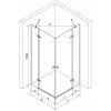 MEXEN/S - Roma Duo sprchový kout 80 x 80, transparent, černá 854-080-080-70-00-02