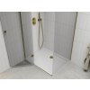 MEXEN/S - Roma sprchový kout otevírací 110x90, sklo transparent, zlatá + vanička 854-110-090-50-00-4010