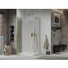 MEXEN/S - Sprchový kout zalamovací Lima 100x70, sklo čiré, zlatý + vanička 856-100-070-50-00-4010