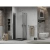 MEXEN/S - Lima sprchový kout zalamovací dveře 80 x 80, grafit, chrom + Flat černá vanička se sifonem 856-080-080-01-40-4070