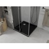 MEXEN/S - Lima sprchový kout zalamovací dveře 80 x 80, grafit, chrom + Flat černá vanička se sifonem 856-080-080-01-40-4070