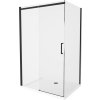 MEXEN/S - Omega sprchový kout 100x90, transparent, černá + bílá vanička se sifonem 825-100-090-70-00-4010B