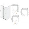 MEXEN/S - Roma sprchový kout 80x80, transparent, černá + bílá vanička se sifonem 854-080-080-70-00-4010B