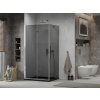 MEXEN/S - Lima sprchový kout 100x80, grafit, chrom + černá vanička se sifonem 856-100-080-01-40-4070