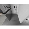 MEXEN/S - KIOTO Sprchová zástěna WALK-IN s poličkou a držákem ručníků 110 x 200, zrcadlové 8 mm, černá 800-110-121-70-50