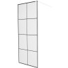 MEXEN/S - KIOTO Sprchová zástěna WALK-IN 70 x 200, transparent/černý vzor 8 mm, bílá 800-070-101-20-77