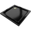 MEXEN/S - Flat Sprchová vanička čtvercová slim 100 x 100, černá + zlatý sifon 40701010G