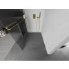 MEXEN/S - Kioto+ Sprchová zástěna WALK-IN s poličkou a držákem ručníků 70 x 200, proužky 8 mm, zlatá 800-070-121-50-09