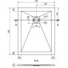 MEXEN - Stone+ sprchová vanička obdélníková 90x70, antracit 44717090