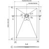 MEXEN - Stone+ sprchová vanička obdélníková 110x90, antracit 44719011