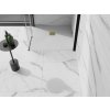 MEXEN/S - Stone+ čtvercová sprchová vanička 100 x 100, bílá, mřížka zlatá 44101010-G