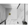 MEXEN/S - Stone+ čtvercová sprchová vanička 70 x 70, bílá, mřížka zlatá 44107070-G