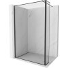 MEXEN/S - Kioto Sprchová zástěna WALK-IN 110 x 40 cm, černý vzor, černá 800-110-212-70-70-040