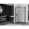 MEXEN/S - Kioto Sprchová zástěna WALK-IN 120 x 40 cm, černý vzor, černá 800-120-212-70-70-040