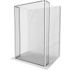 MEXEN/S - Kioto Sprchová zástěna WALK-IN volněstojící 120 x 30 x 30 cm, černý vzor, bílá 800-120-030-222-20-70-030
