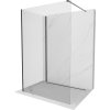 MEXEN/S - Kioto Sprchová zástěna WALK-IN 125 x 70, transparent, černá 800-125-212-70-00-070