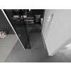 MEXEN/S - Kioto Sprchová zástěna WALK-IN 90 x 90 x 40 cm, černý vzor, bílá 800-090-090-221-20-70-040
