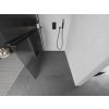 MEXEN/S - Kioto+ Sprchová zástěna WALK-IN s poličkou a držákem ručníků 120 x 200, proužky 8 mm, černá 800-120-121-70-09