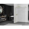 MEXEN/S - Kioto Sprchová zástěna WALK-IN 70 x 200, proužky 8 mm, zlatá kartáčovaná 800-070-101-55-09