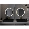 MEXEN - Esso zrcadlo s osvětlením 70 cm, LED 6000K zlatý rám 9825-070-070-611-50
