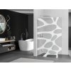 MEXEN/S - Kioto L Sprchová zástěna WALK-IN 70 x 200 cm, bílý vzor, chrom 800-070-103-01-97