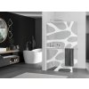MEXEN/S - Kioto+ L Sprchová zástěna WALK-IN s poličkou a držákem ručníků 100 x 200 cm, bílý vzor, chrom 800-100-123-01-97