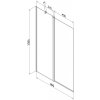 MEXEN - Flip vanová zástěna 1-křídlo 80 x 150 cm, černá vzor, černá 894-080-101-70-77