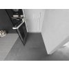 MEXEN/S - Kioto+ Sprchová zástěna WALK-IN s poličkou a držákem ručníků 110 x 200 cm, černý vzor, bílá 800-110-121-20-77