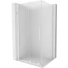 MEXEN/S - Velar sprchový kout, posuvné dveře 130 x 90 cm, dekor, bílá 871-130-090-31-20