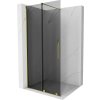 MEXEN/S - Velar Sprchová zástěna posuvná Walk-in 70 x 200 cm, grafit 8 mm, zlato 871-070-000-43-50