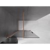 MEXEN/S - Velar Sprchová zástěna posuvná Walk-in 100 x 200 cm, grafit 8 mm, měď kartáčovaná 871-100-000-43-65