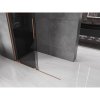 MEXEN/S - Velar Sprchová zástěna posuvná Walk-in 130 x 200 cm, grafit 8 mm, měď kartáčovaná 871-130-000-43-65