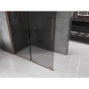 MEXEN/S - Velar Sprchová zástěna posuvná Walk-in 130 x 200 cm, grafit 8 mm, měď kartáčovaná 871-130-000-43-65