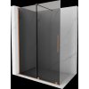 MEXEN/S - Velar Sprchová zástěna posuvná Walk-in 130 x 200 cm, grafit 8 mm, měď kartáčovaná 871-130-000-43-65