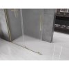 MEXEN/S - Velar Sprchová zástěna posuvná Walk-in 160 x 200 cm, dekor 8 mm, zlato 871-160-000-33-50