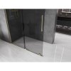 MEXEN/S - Velar Sprchová zástěna posuvná Walk-in 160 x 200 cm, grafit 8 mm, zlato 871-160-000-43-50