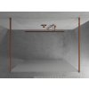 MEXEN/S - KIOTO samostatně stojící sprchová zástěna 100 x 200, matné sklo 8 mm, růžové zlato 800-100-002-60-30