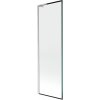 MEXEN/S - Next L vanová zástěna FIX 60 x 150 cm, černá vzor, nikl kartáčovaná 895-060-000-03-70-97