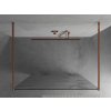 MEXEN/S - KIOTO samostatně stojící sprchová zástěna 100 x 200, transparent/bílá vzor 8 mm, růžové zlato 800-100-002-60-97
