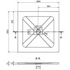 MEXEN/S - Hugo sprchová vanička SMC 100 x 100, bílá, krytka nerez 42101010-X