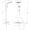 MEXEN - Bolt nástěnný sprchový set s dešťovou sprchou a baterií, černá/chrom 78108-71