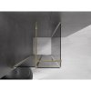 MEXEN/S - Velar sprchový kout, posuvné dveře 90 x 90 cm, grafit, zlato 871-090-090-41-50