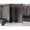 MEXEN/S - Velar sprchový kout, posuvné dveře 100 x 100 cm, grafit, zlato 871-100-100-41-50