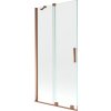 MEXEN/S - Velar Dvoukřídlá posuvná vanová zástěna 95 x 150 cm, transparent, růžové zlato 896-095-000-01-60