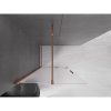 MEXEN/S - Velar Sprchová zástěna posuvná Walk-in 85 x 200 cm, dekor 8 mm, růžové zlato 871-085-000-33-60