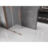 MEXEN/S - Velar Sprchová zástěna posuvná Walk-in 100 x 200 cm, dekor 8 mm, růžové zlato 871-100-000-33-60