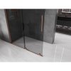 MEXEN/S - Velar Sprchová zástěna posuvná Walk-in 130 x 200 cm, grafit 8 mm, růžové zlato 871-130-000-43-60