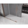 MEXEN/S - Velar Sprchová zástěna posuvná Walk-in 140 x 200 cm, dekor 8 mm, růžové zlato 871-140-000-33-60